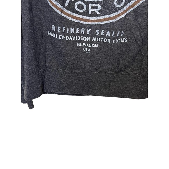 Harley‎ Davidson Full Zip Hooded Fleece Jacket Motorcycles Black Women Small - Picture 8 of 8